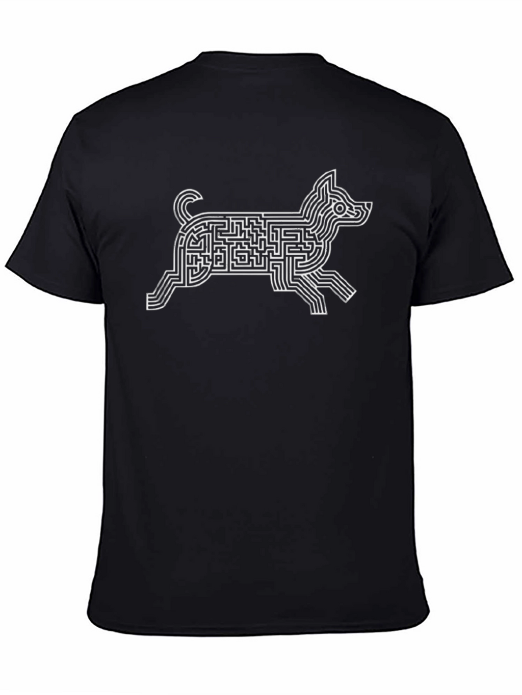Maze Dog Graphic Tee - Unique Puzzle Design