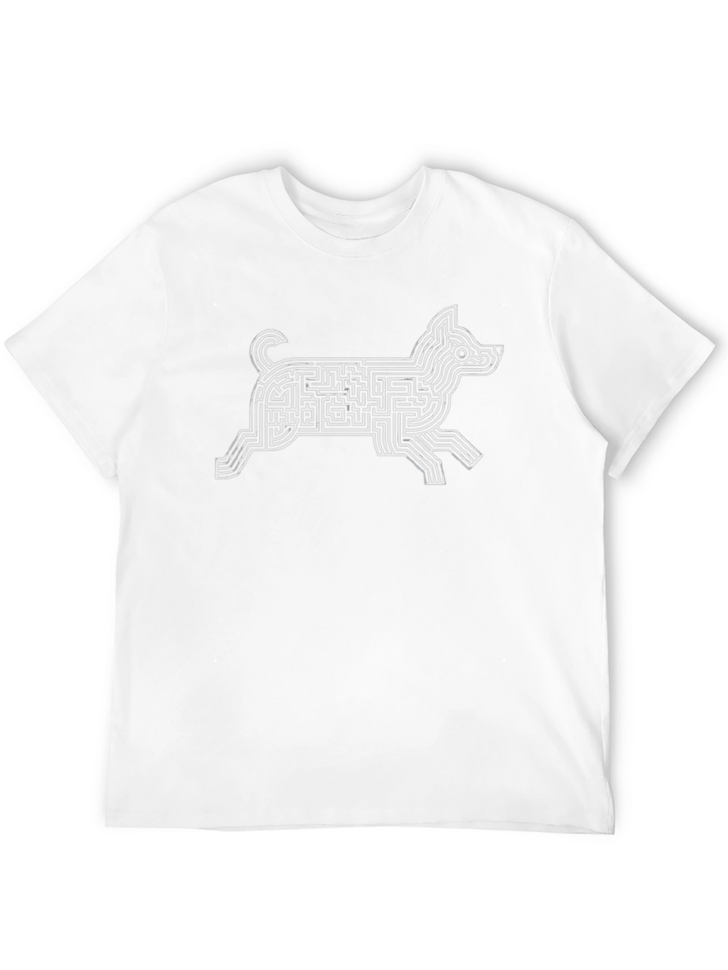 Maze Dog Graphic Tee - Unique Puzzle Design