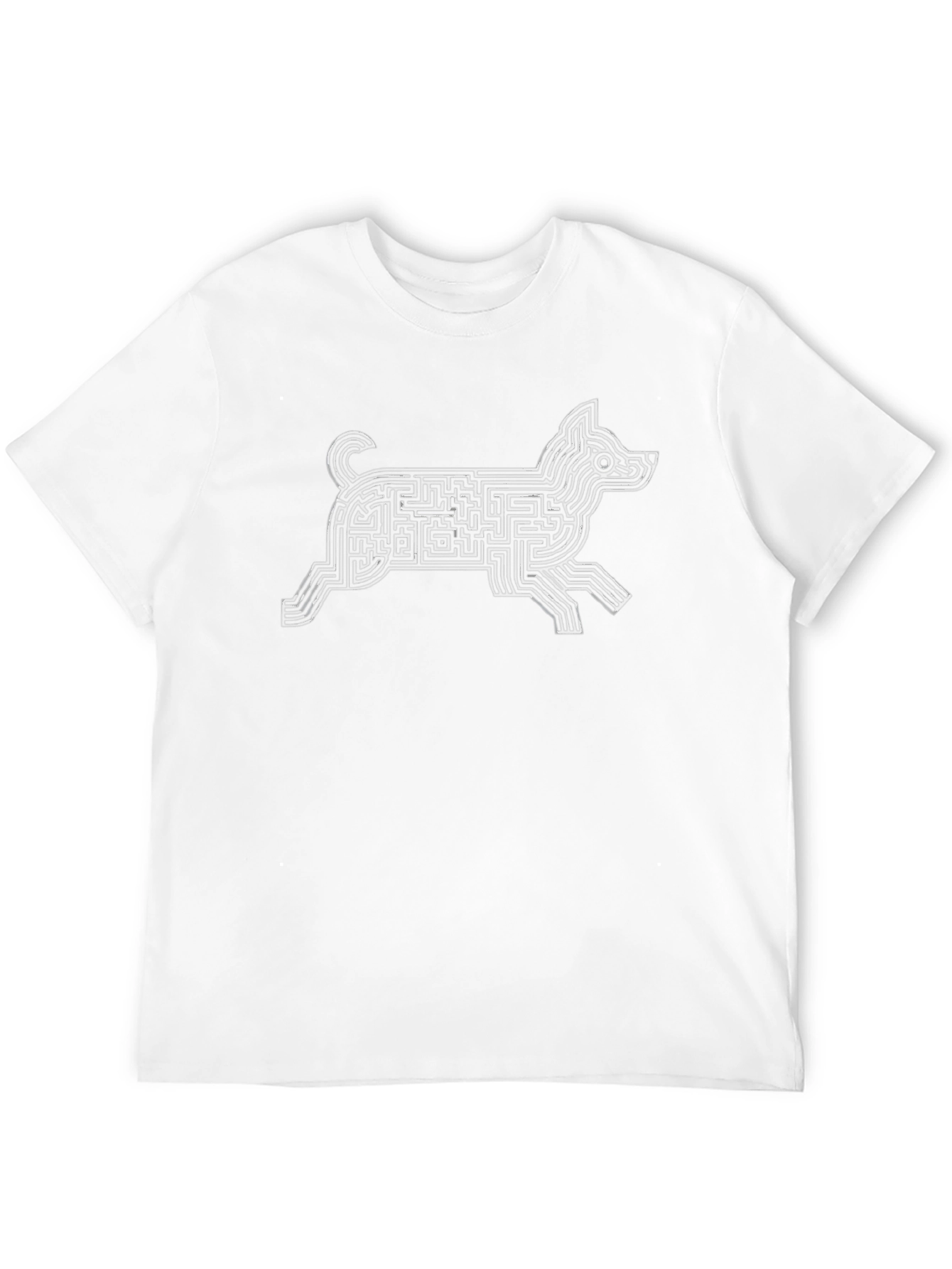 Maze Dog Graphic Tee - Unique Puzzle Design