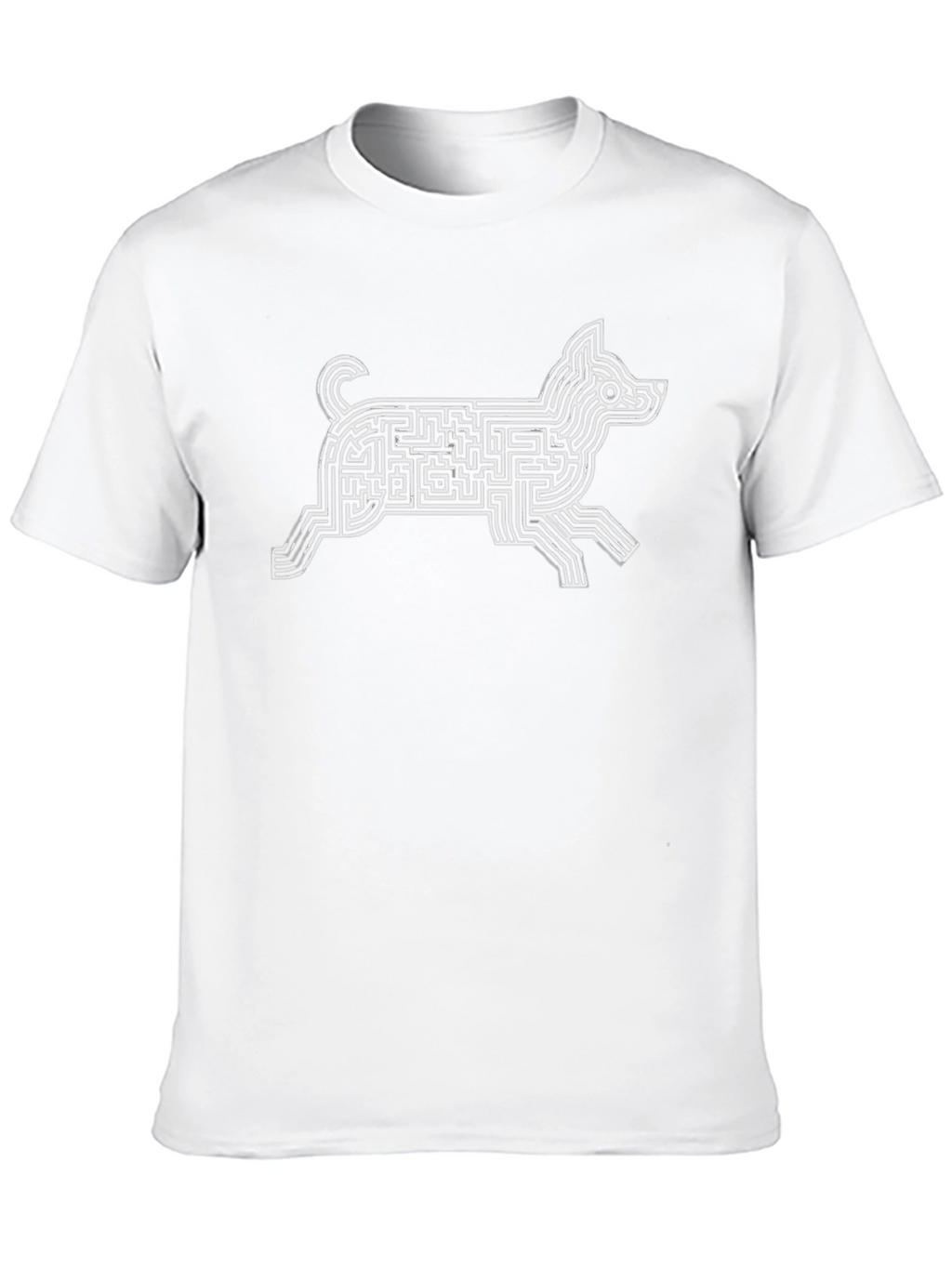 Maze Dog Graphic Tee - Unique Puzzle Design