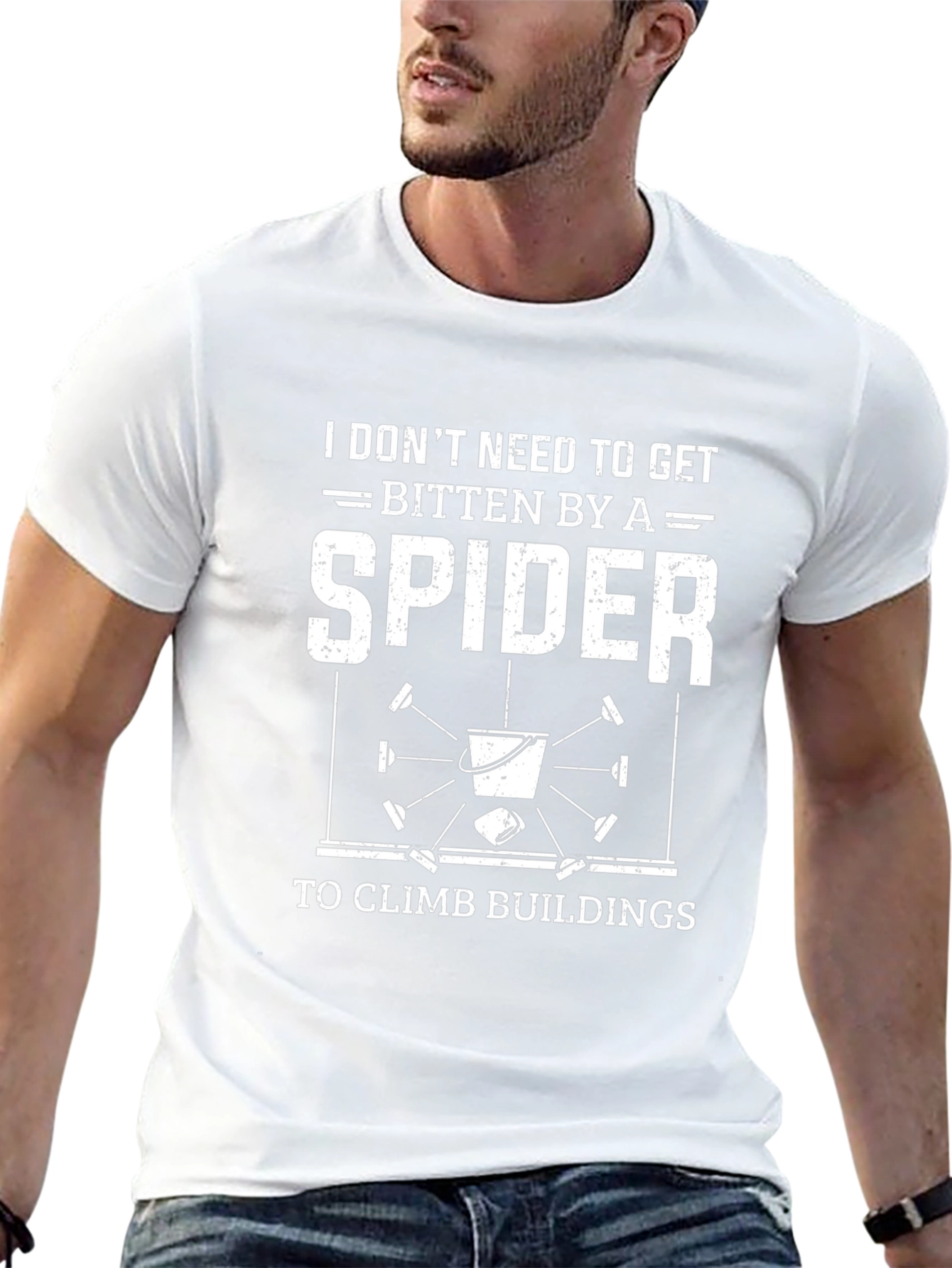 I Dont Need a Spider Funny Lineman Climbing T-Shirt