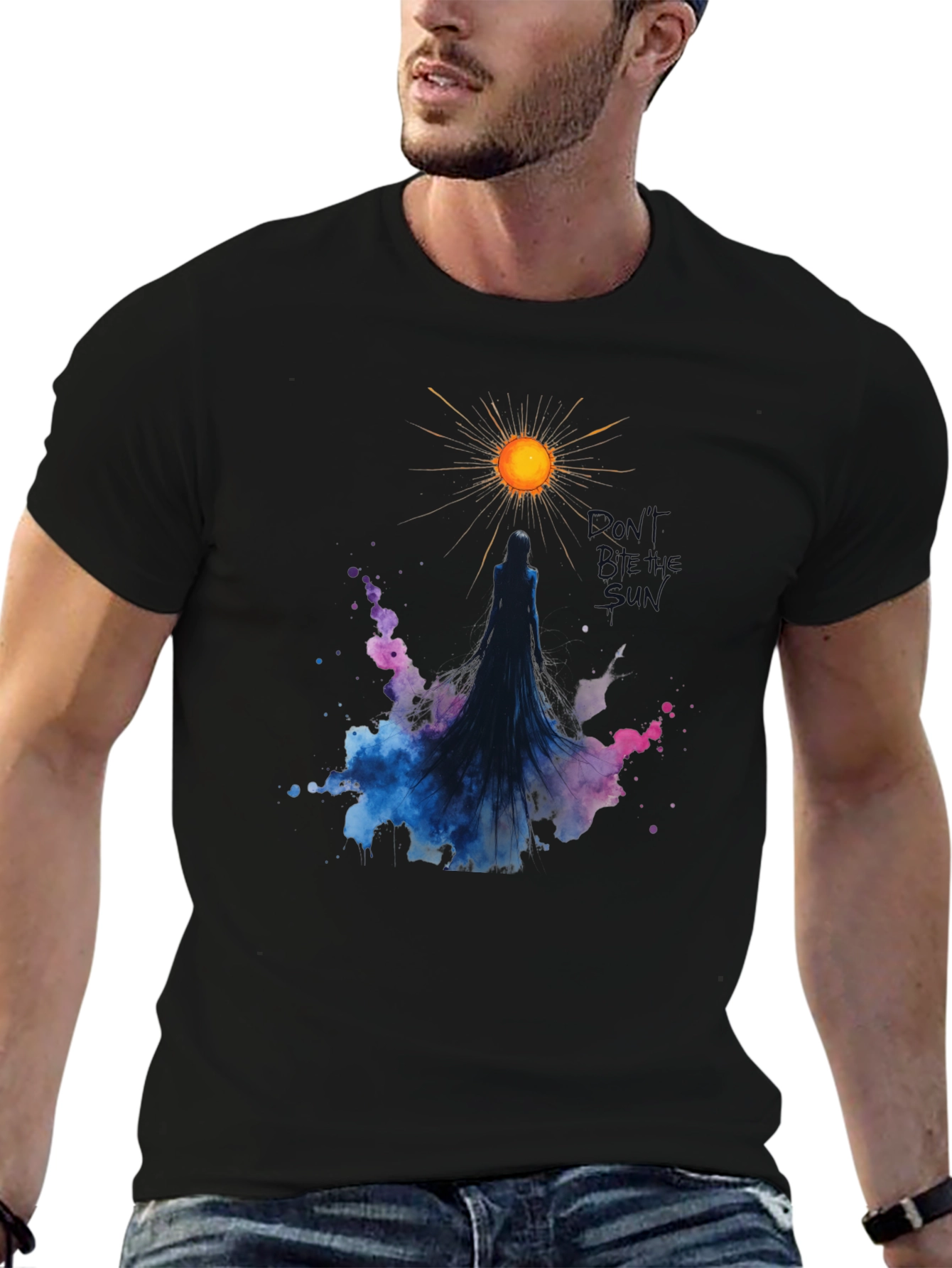 Dont Steal the Sun Black Graphic Tee