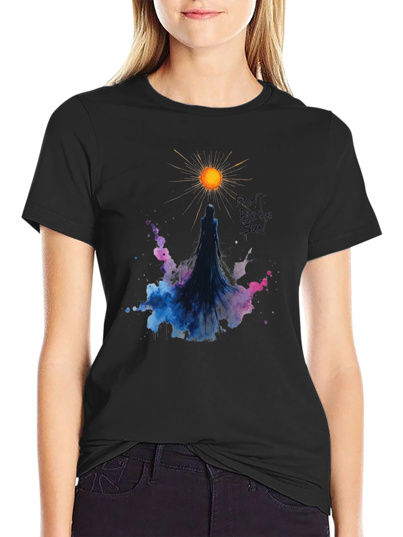 Dont Steal the Sun Black Graphic Tee