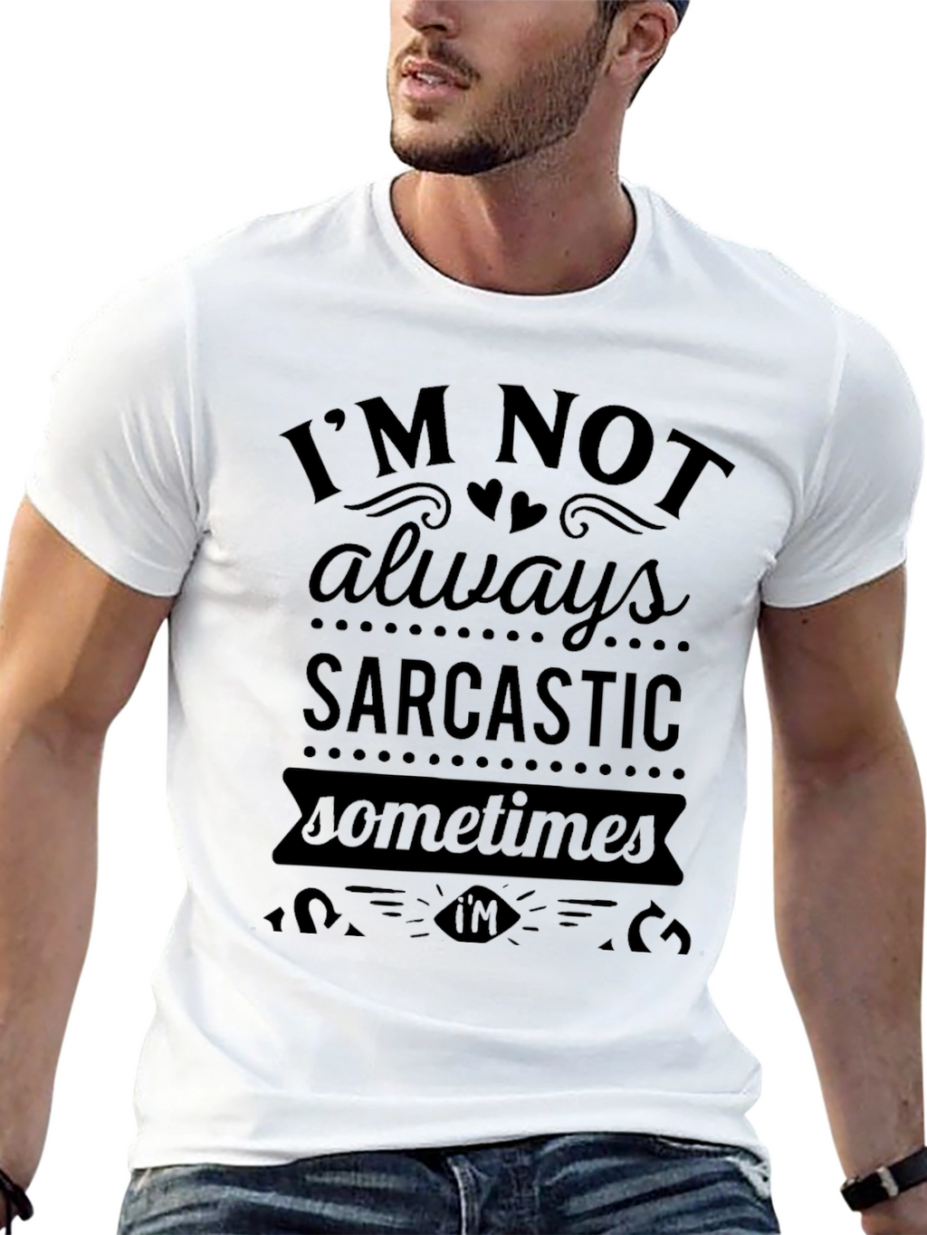 Sarcastic Sometimes Black T-Shirt