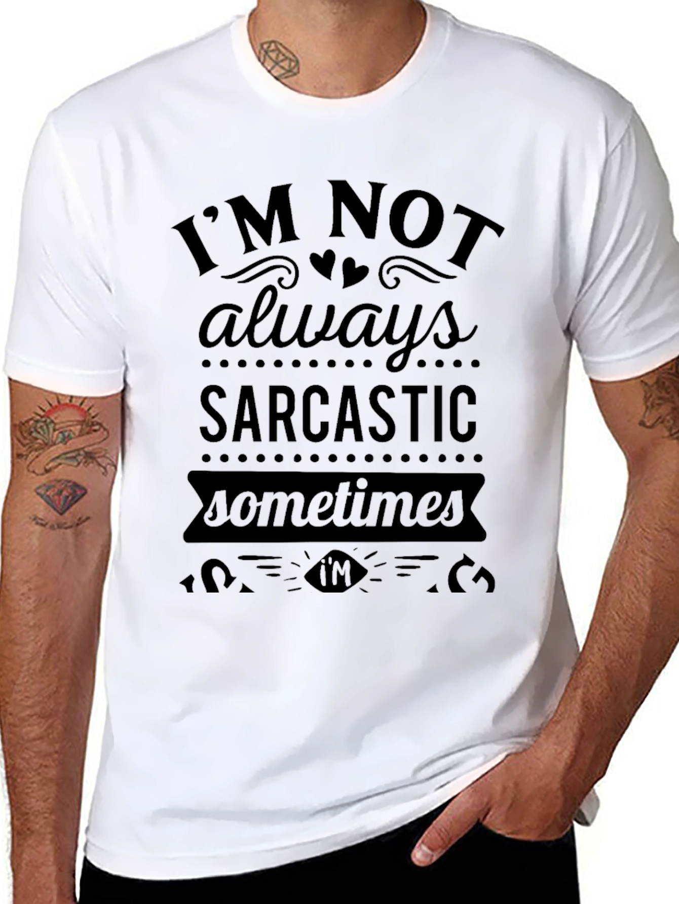 Sarcastic Sometimes Black T-Shirt