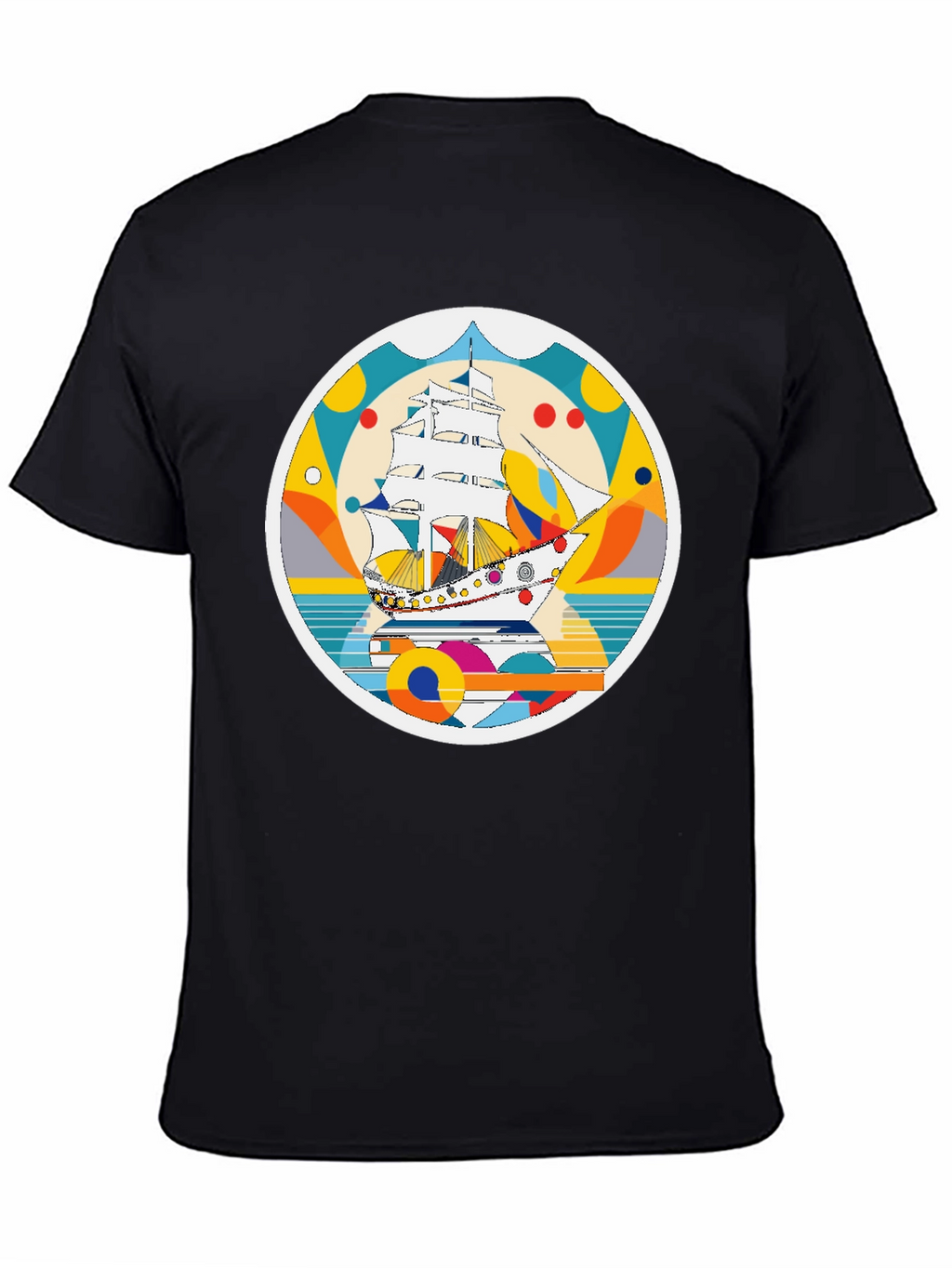 Retro Sailboat Graphic T-Shirt - Artistic Print