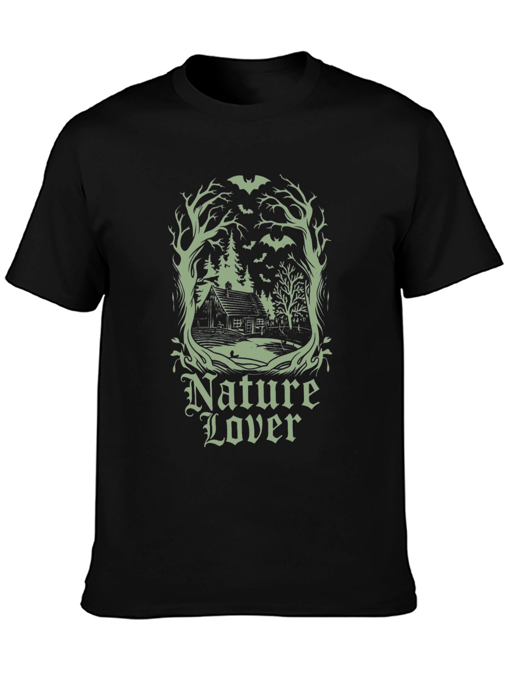 Nature Lover Graphic T-Shirt - Black