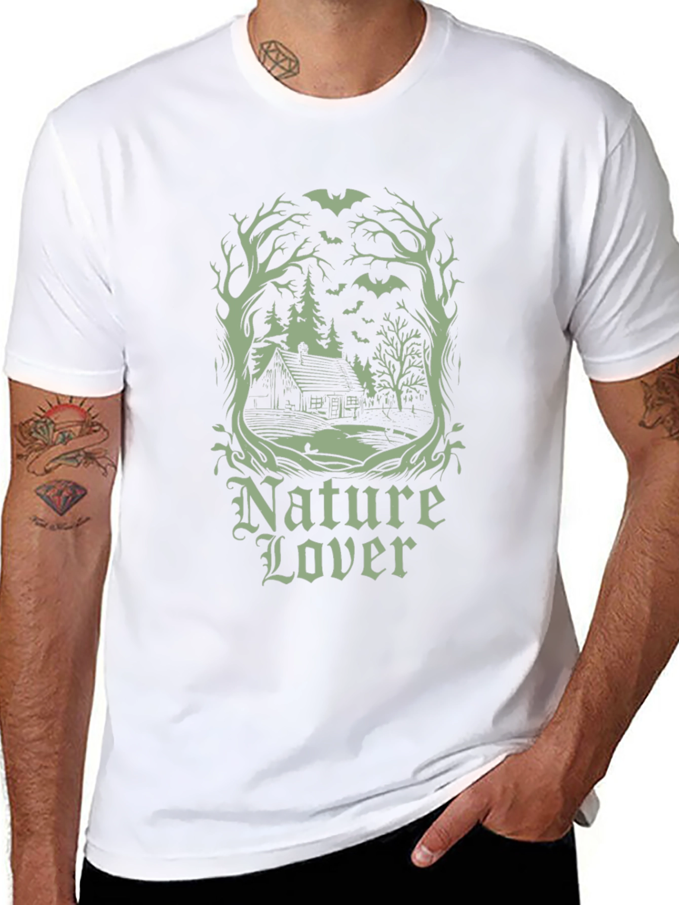 Nature Lover Graphic T-Shirt - Black