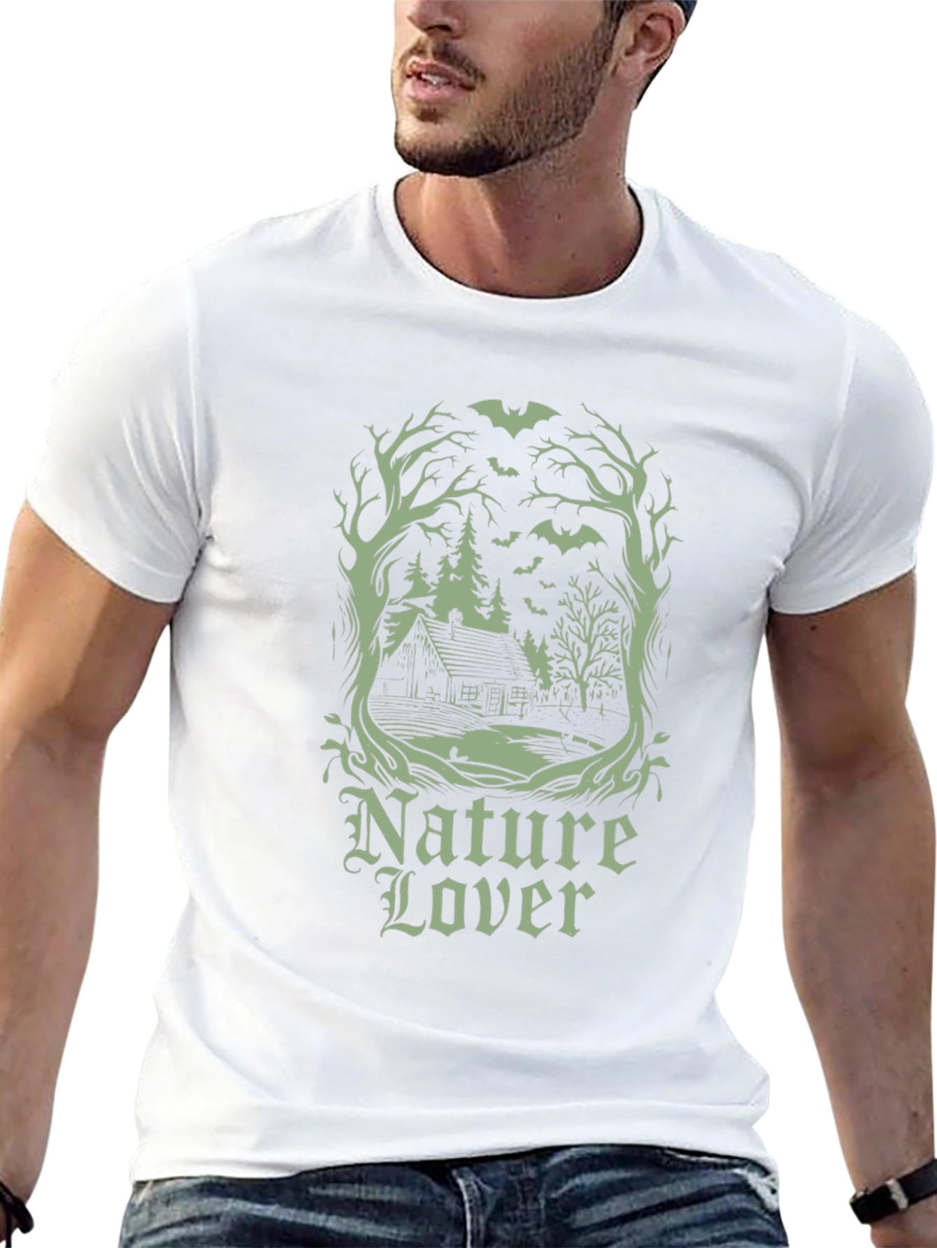 Nature Lover Graphic T-Shirt - Black