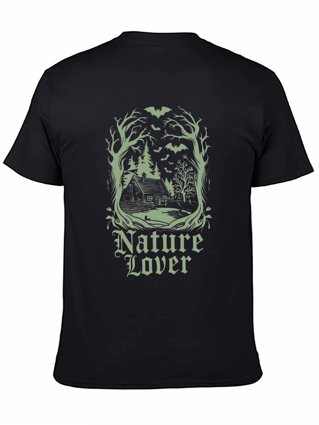 Nature Lover Graphic T-Shirt - Black