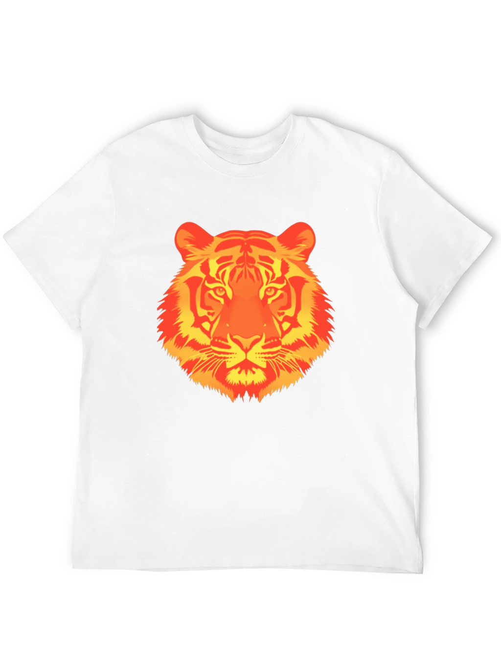 Fiery Tiger Graphic T-Shirt - Bold Animal Print Tee