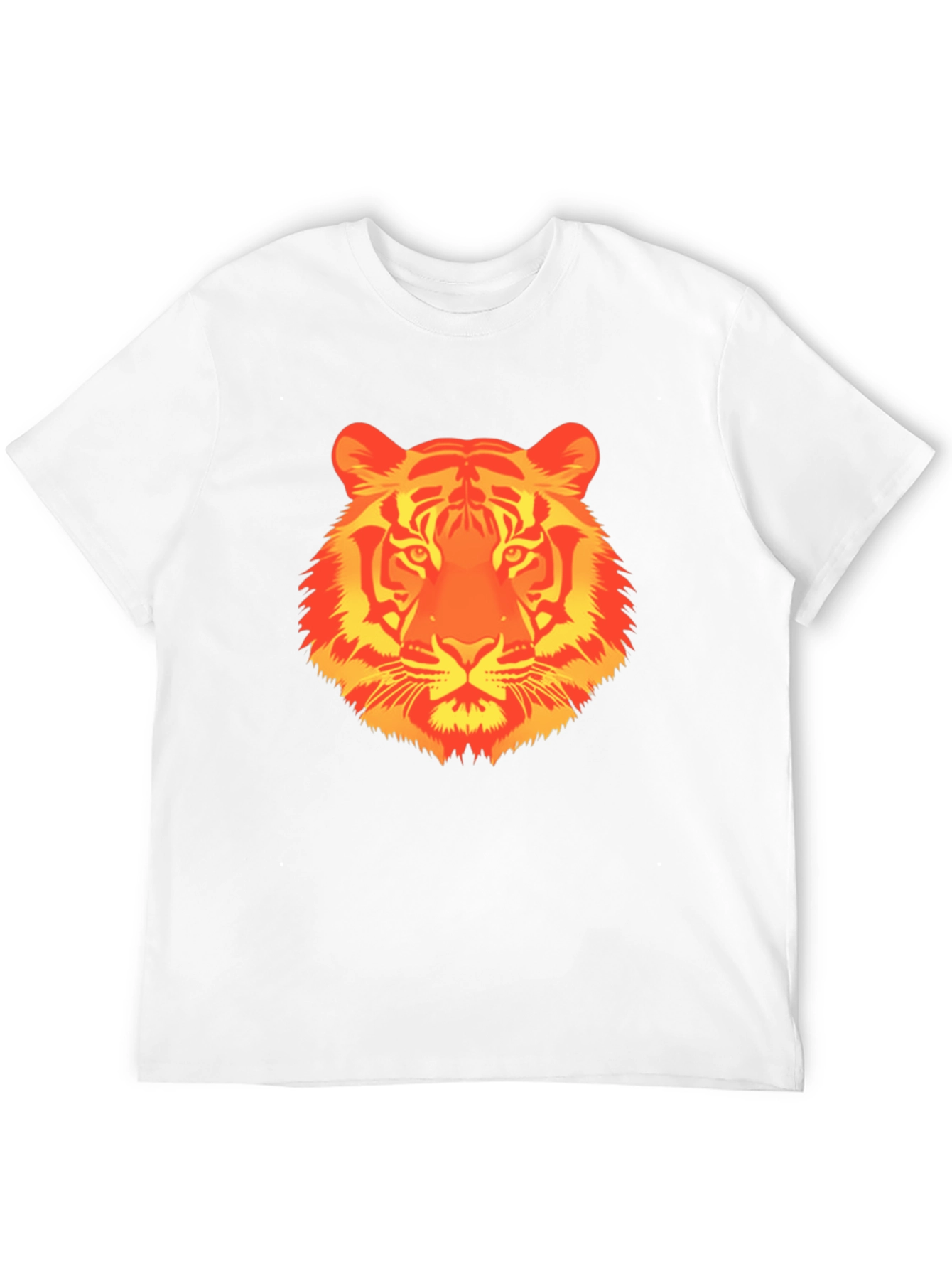 Fiery Tiger Graphic T-Shirt - Bold Animal Print Tee