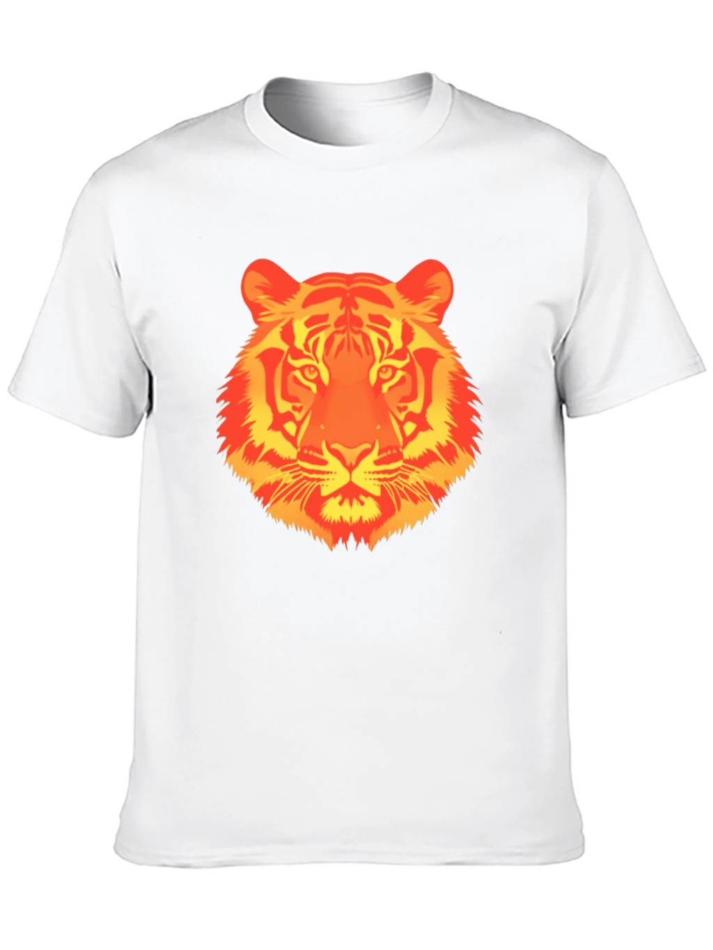 Fiery Tiger Graphic T-Shirt - Bold Animal Print Tee