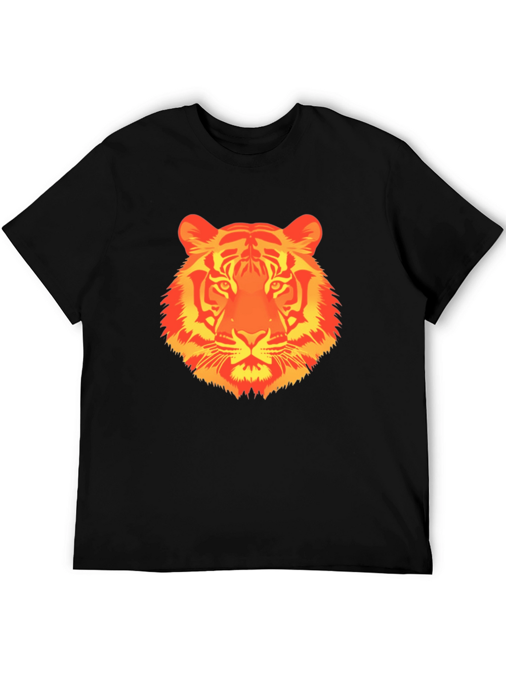 Fiery Tiger Graphic T-Shirt - Bold Animal Print Tee