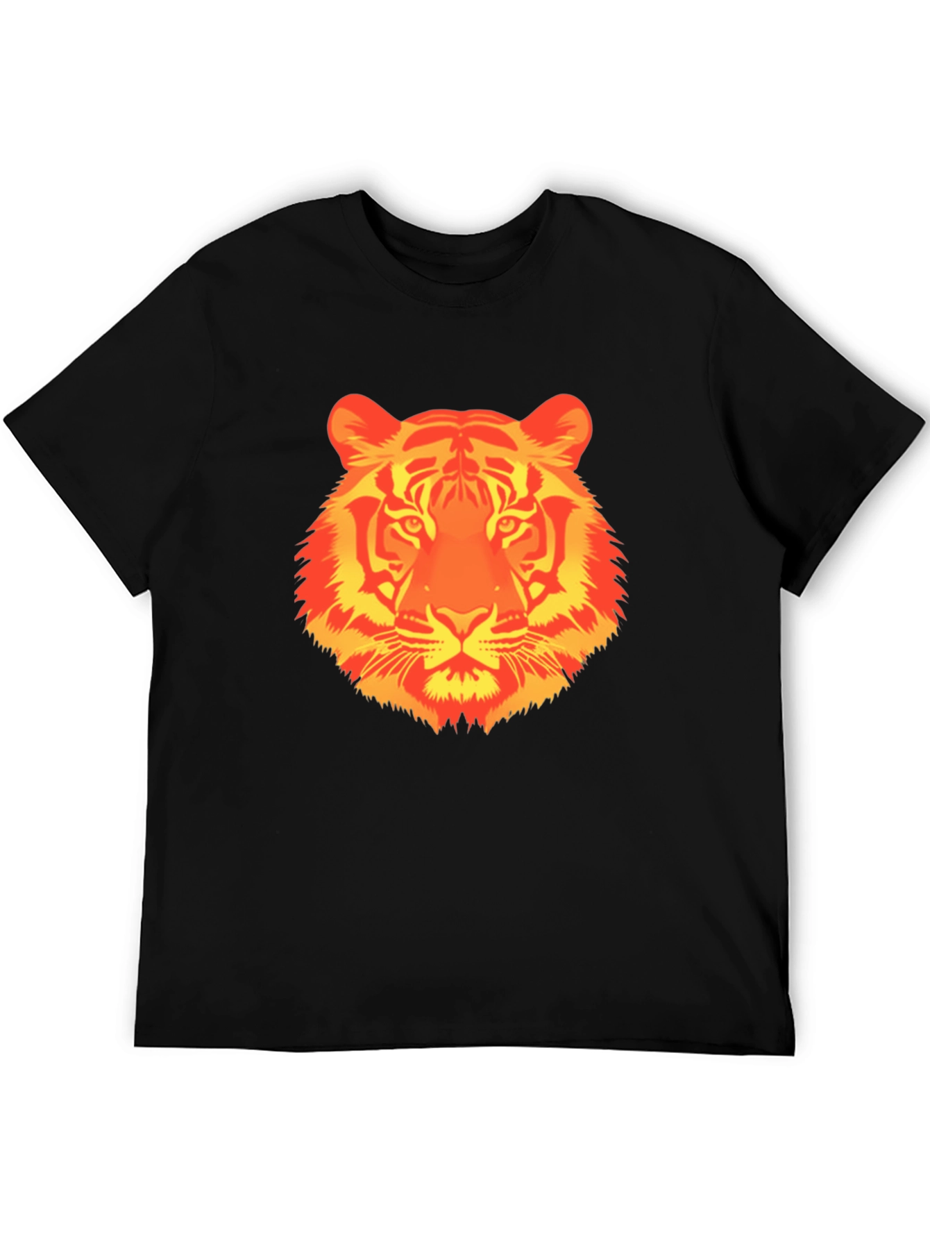 Fiery Tiger Graphic T-Shirt - Bold Animal Print Tee