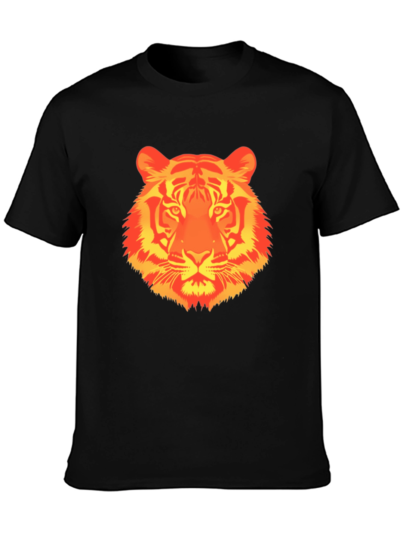 Fiery Tiger Graphic T-Shirt - Bold Animal Print Tee