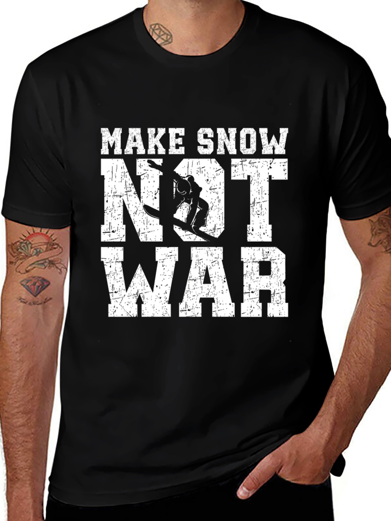 Make Snow Not War T-Shirt | Snowboarding Shirt
