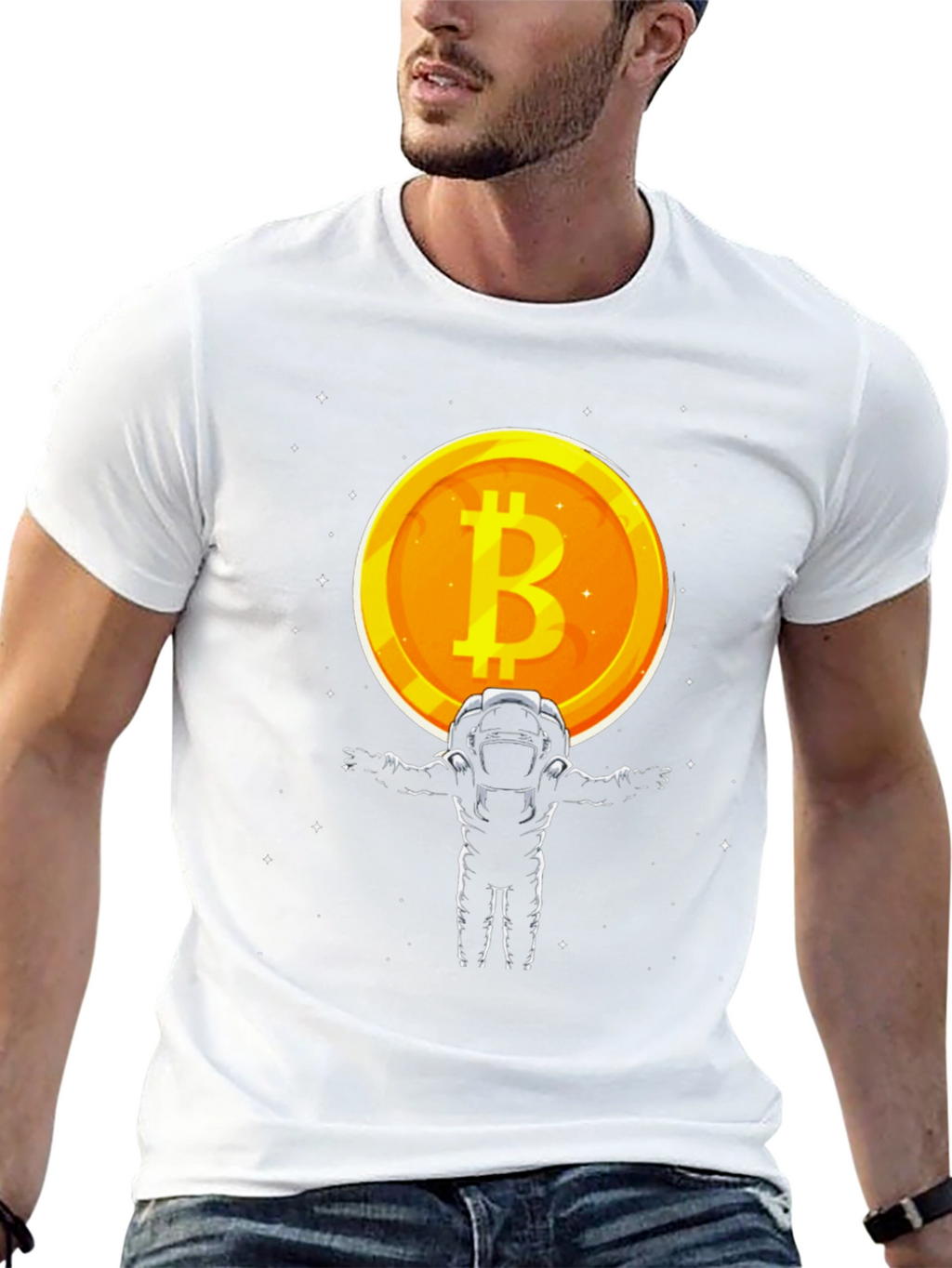 Bitcoin Astronaut T-Shirt - Crypto Space Tee