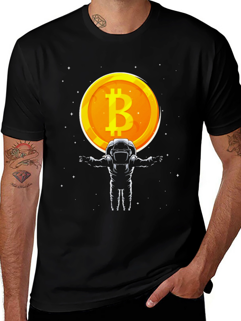 Bitcoin Astronaut T-Shirt - Crypto Space Tee