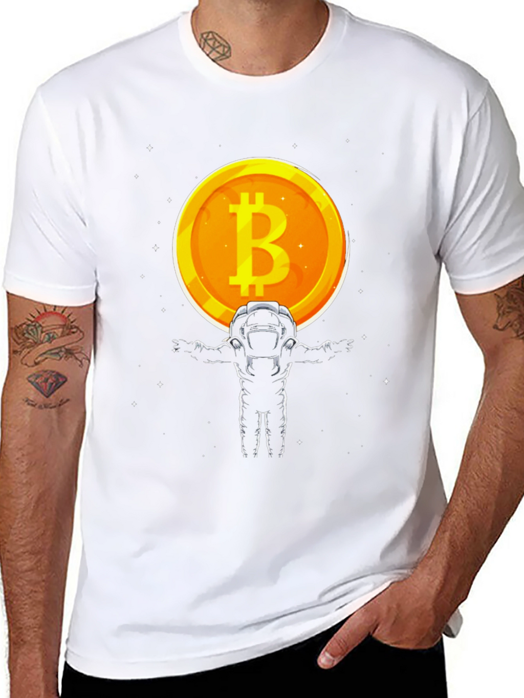 Bitcoin Astronaut T-Shirt - Crypto Space Tee