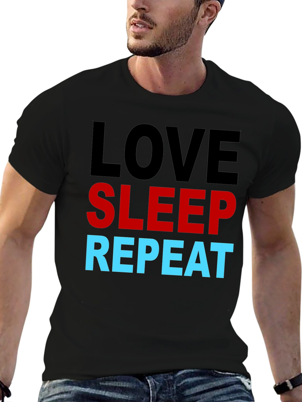 Love Sleep Repeat Graphic T-Shirt