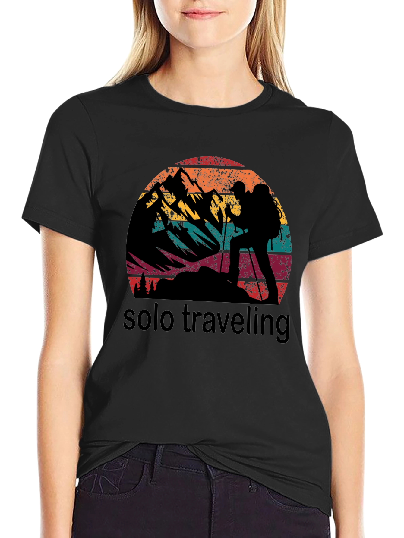 Solo Traveling Vintage Style Graphic T-Shirt