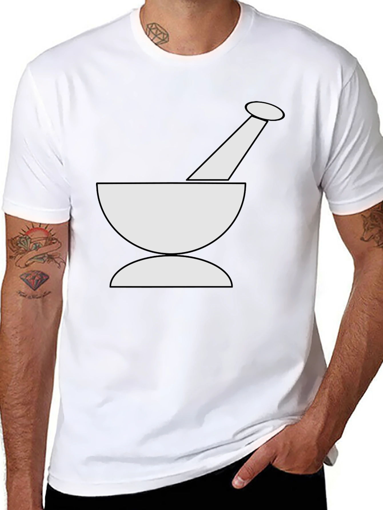 Mortar & Pestle Graphic Tee - Black Unisex T-Shirt