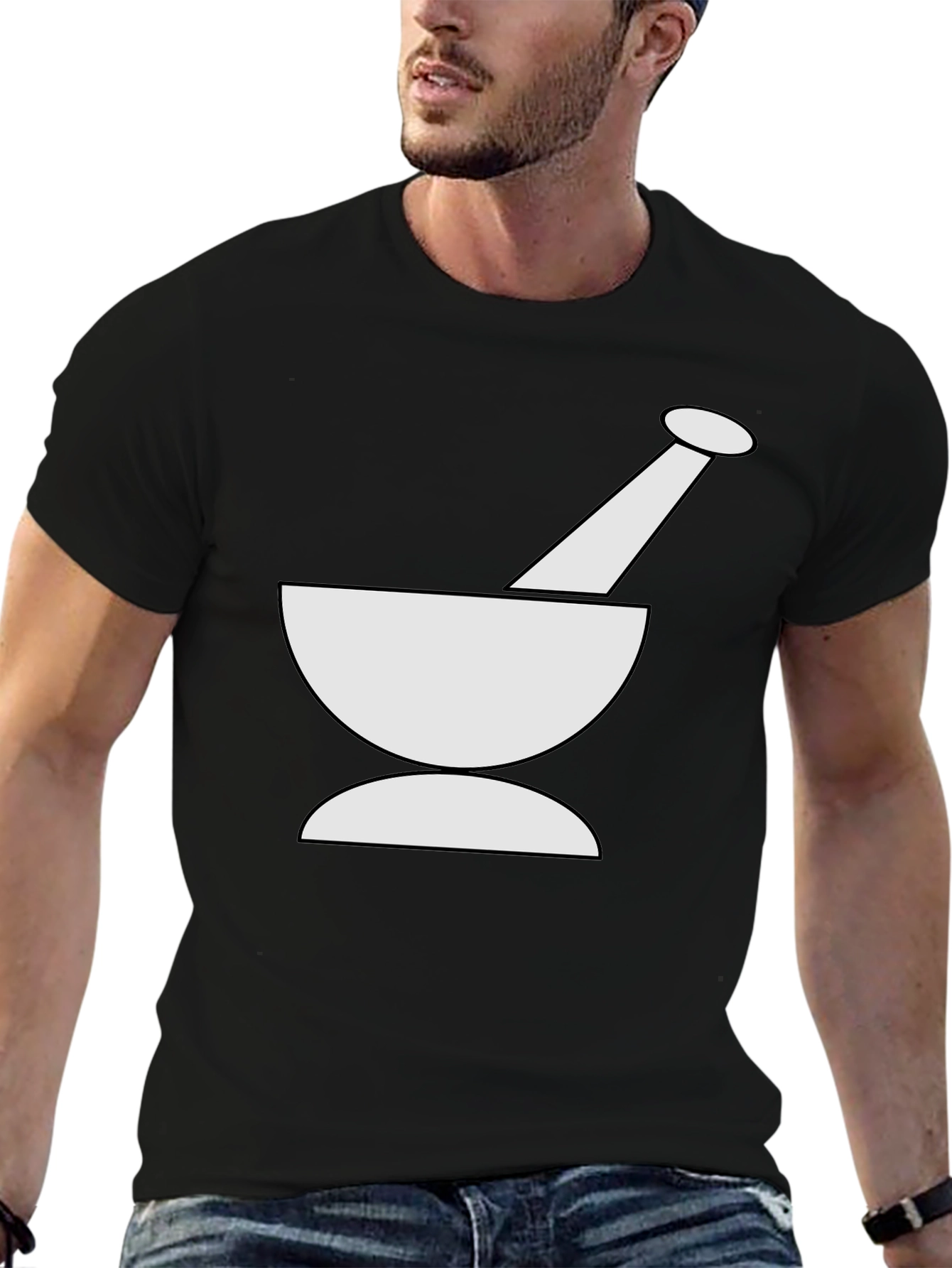 Mortar & Pestle Graphic Tee - Black Unisex T-Shirt