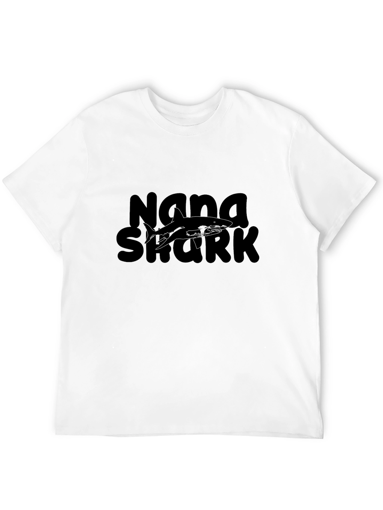 Nana Shark Black Graphic Tee