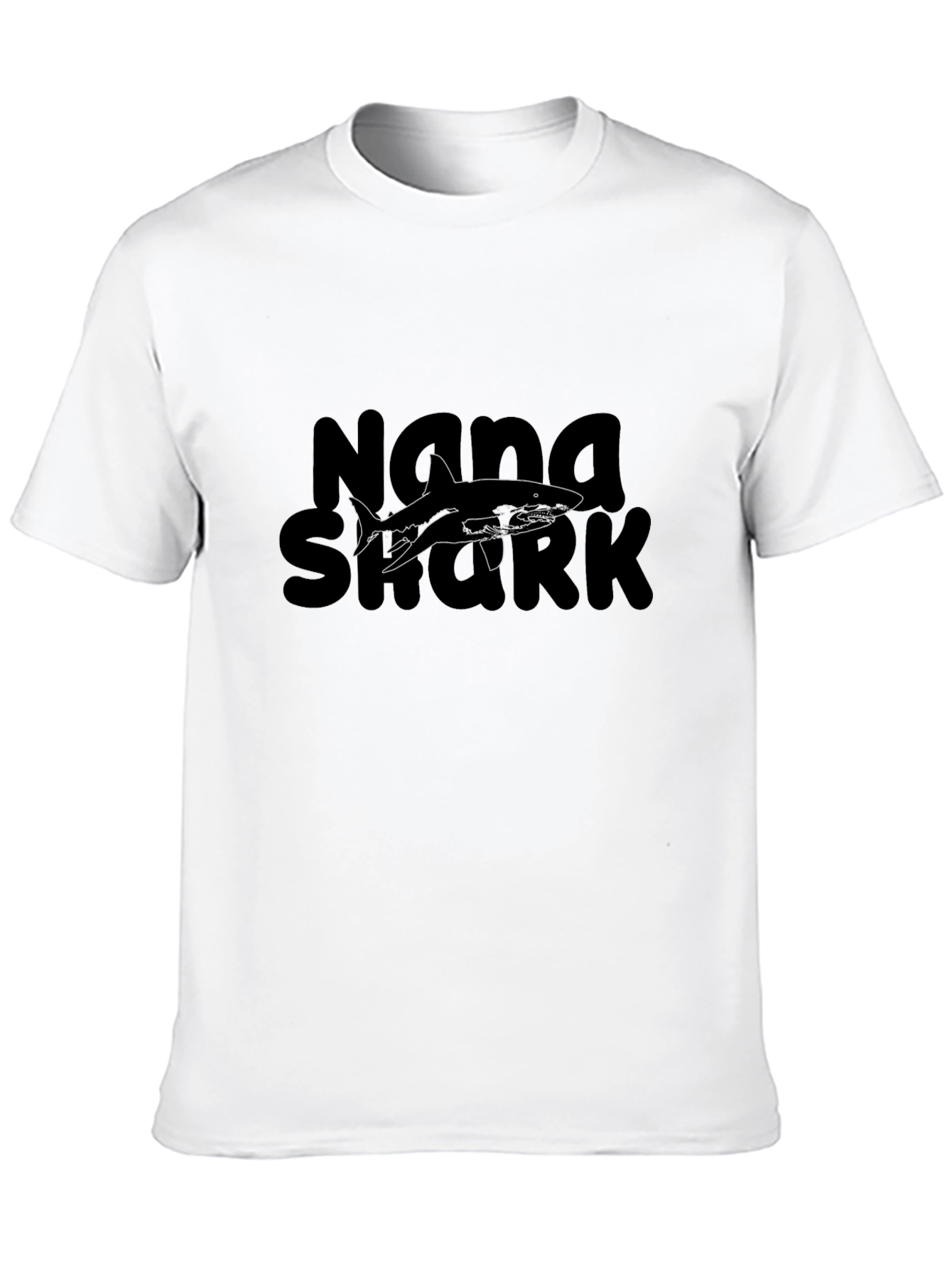 Nana Shark Black Graphic Tee