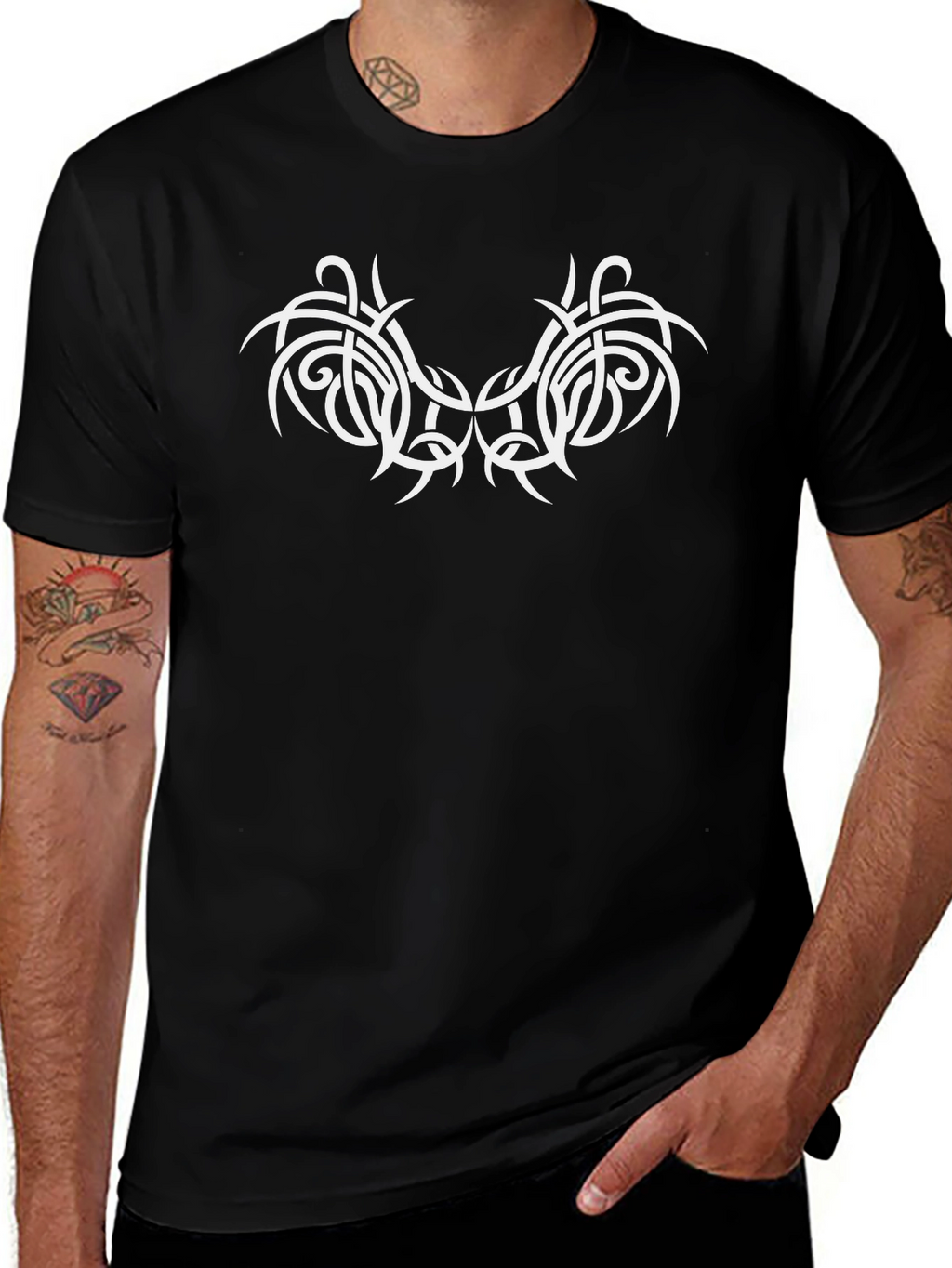Tribal Graphic Tee - Black