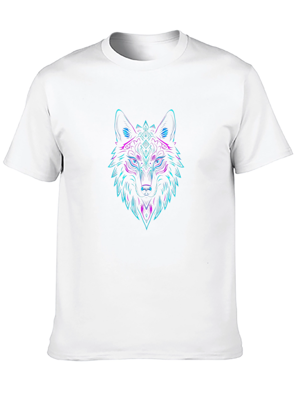 Neon Wolf Graphic Tee - Stylish Black T-Shirt