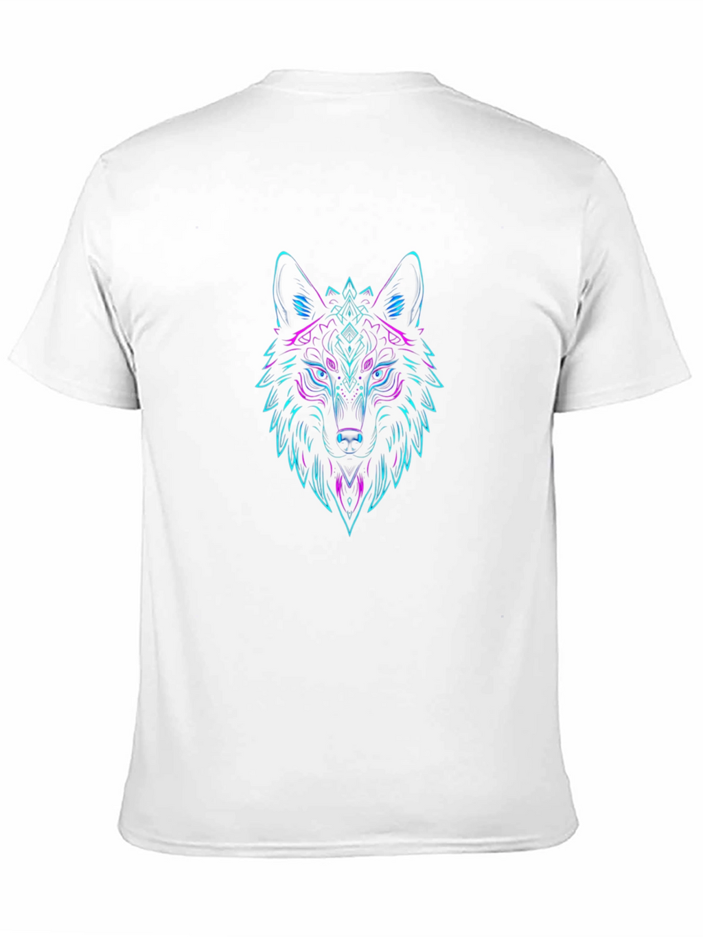 Neon Wolf Graphic Tee - Stylish Black T-Shirt