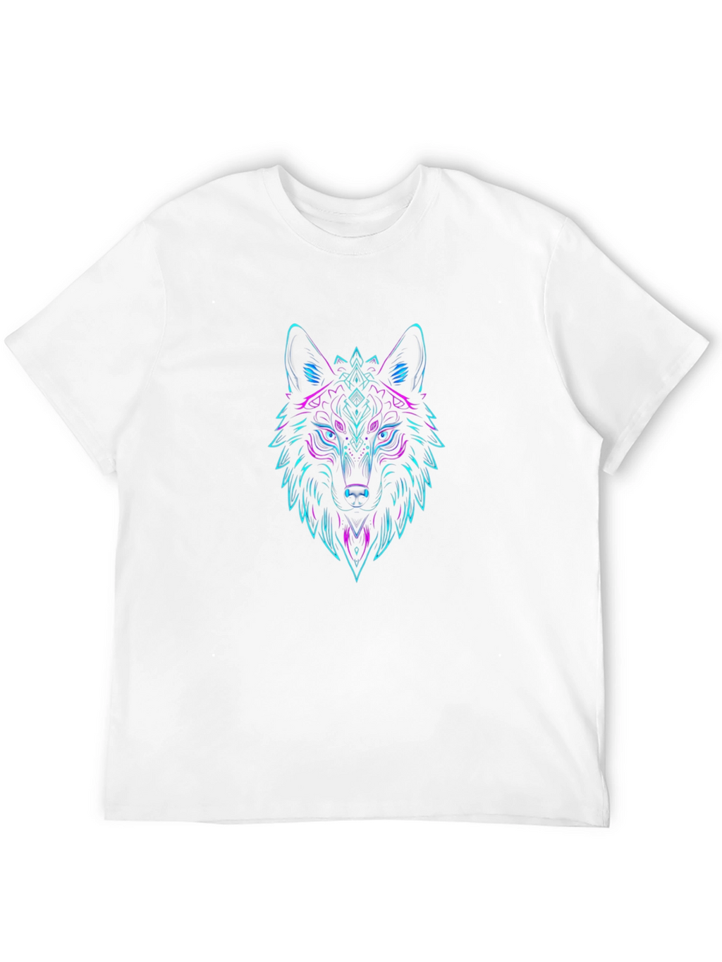 Neon Wolf Graphic Tee - Stylish Black T-Shirt