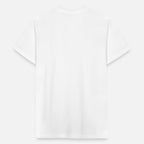 A woman standing in front of a large clock