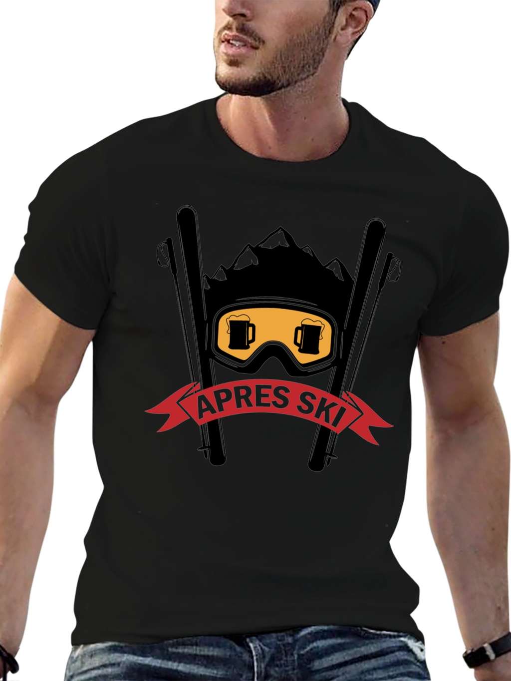 Après Ski T-Shirt: Beer Goggles & Mountain Design