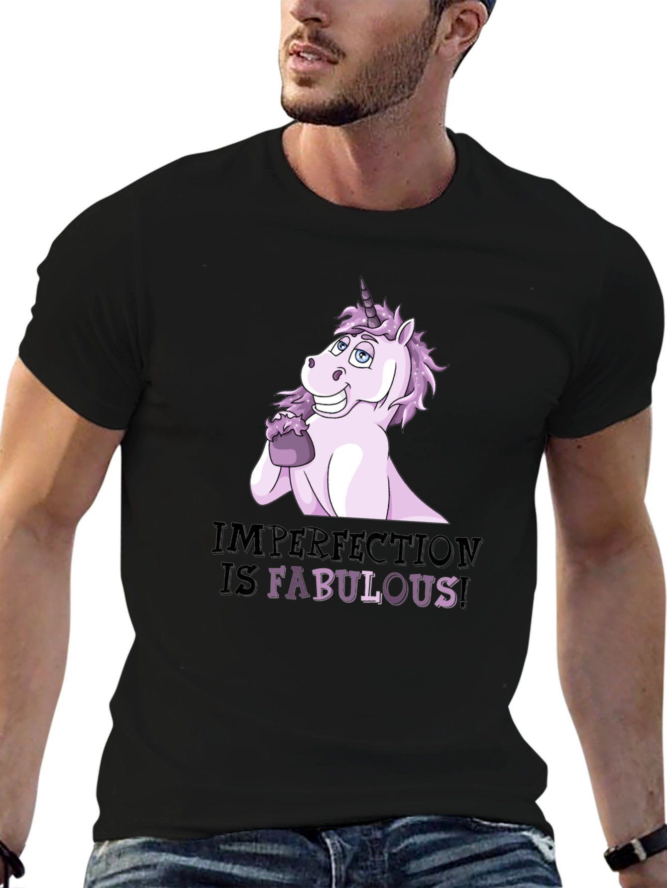 Imperfect Fabulous Unicorn Graphic T-Shirt