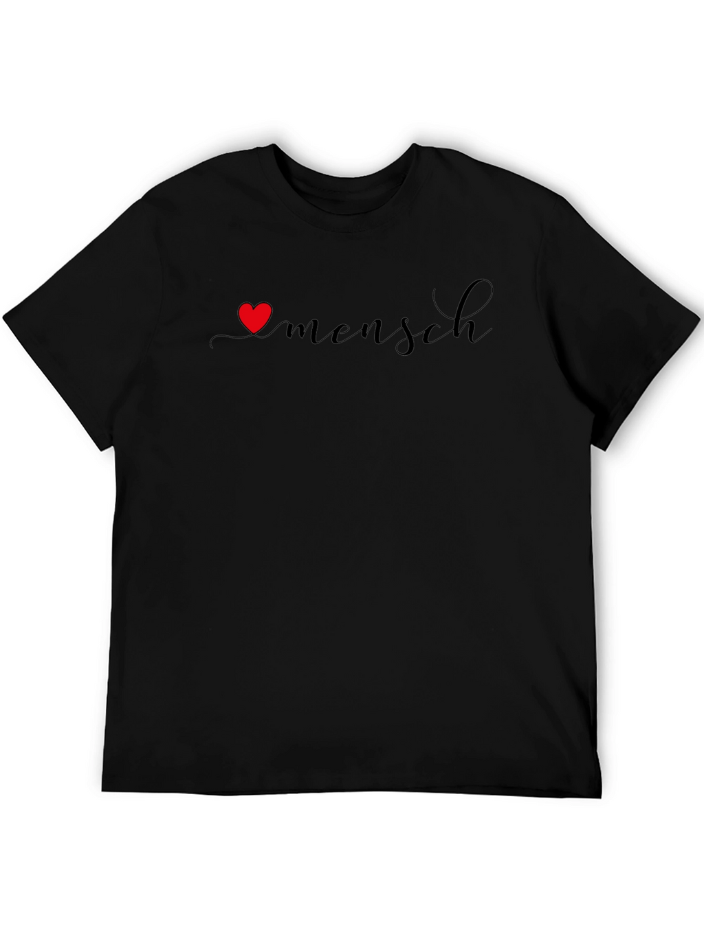 Mensch Graphic Tee - Heart and Script Design