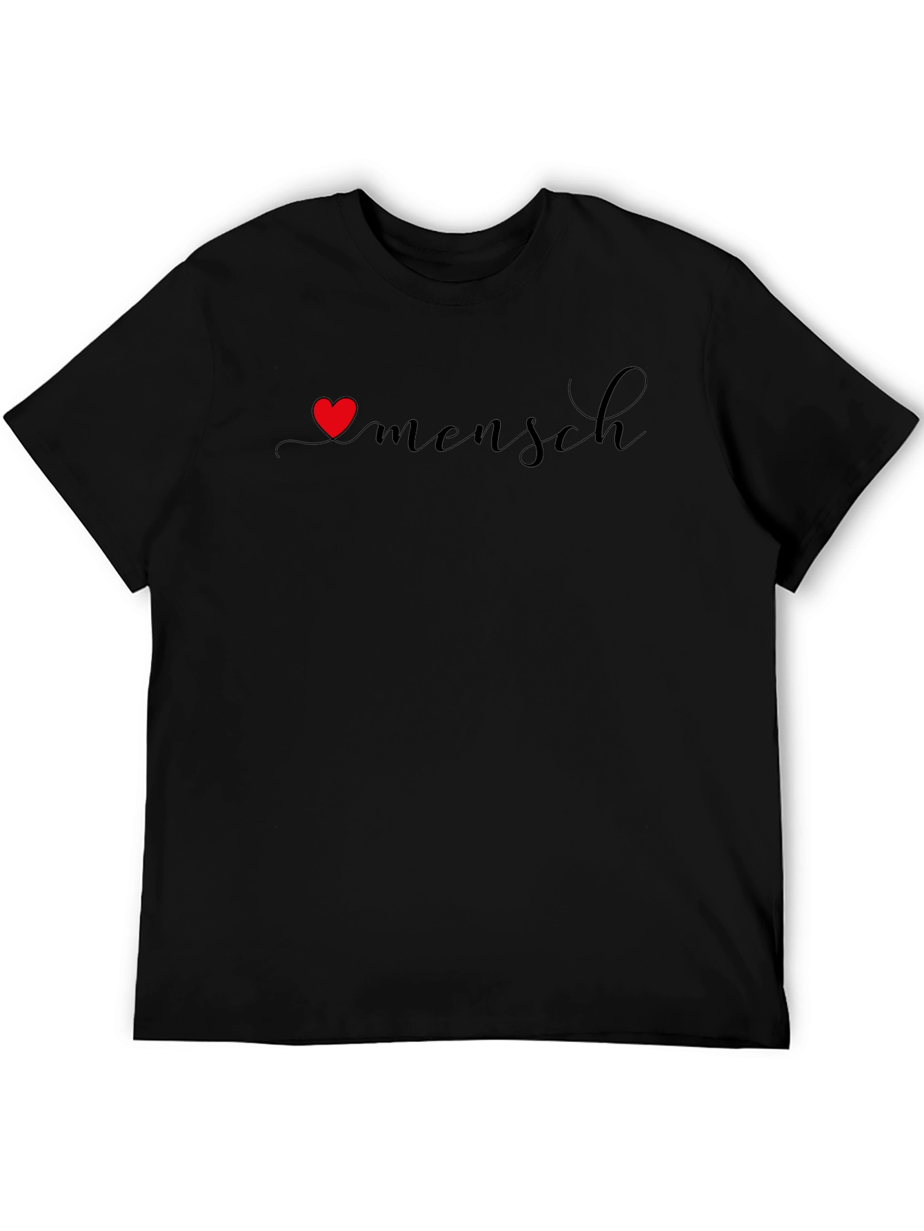Mensch Graphic Tee - Heart and Script Design
