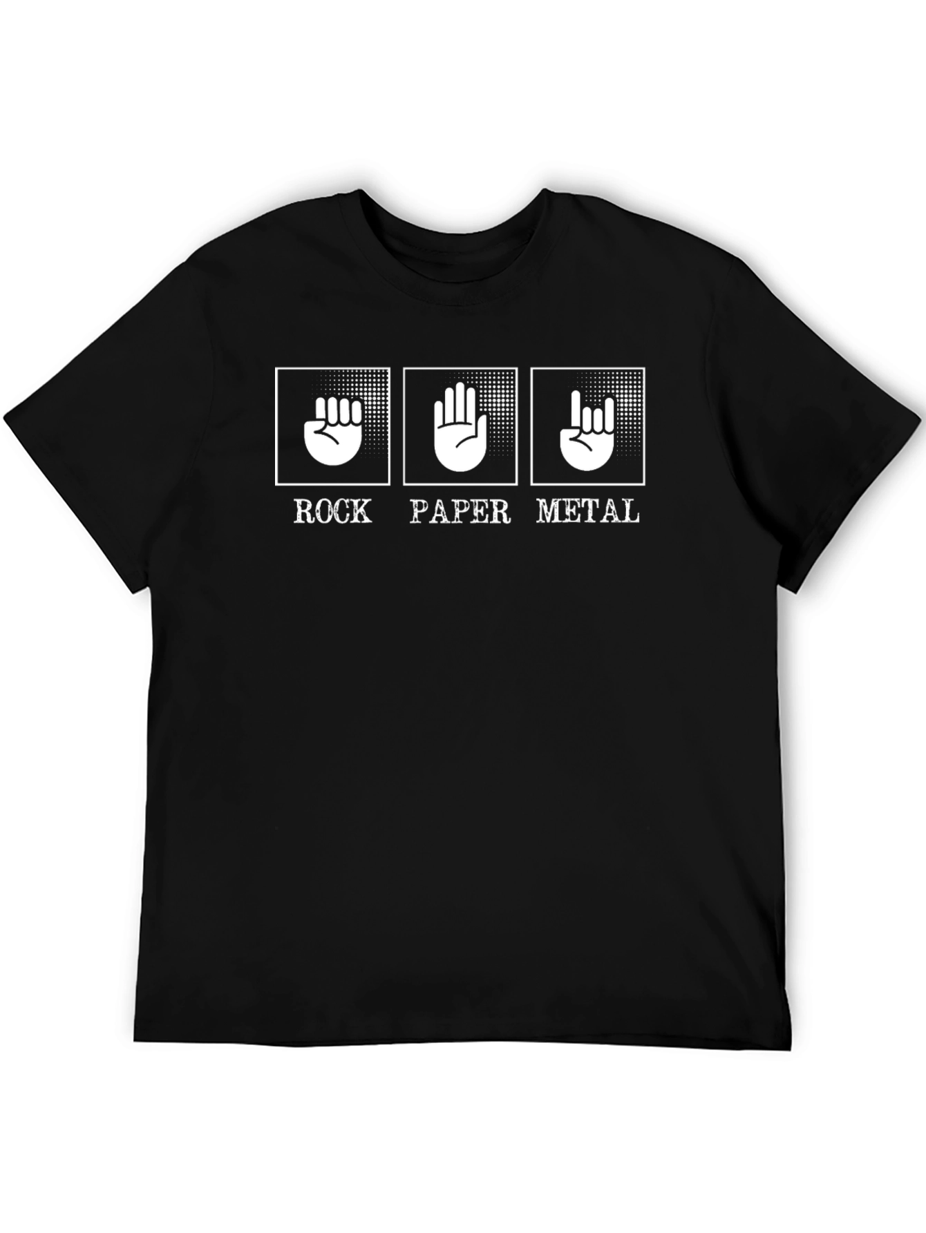 Rock Paper Metal Graphic Tee - Black