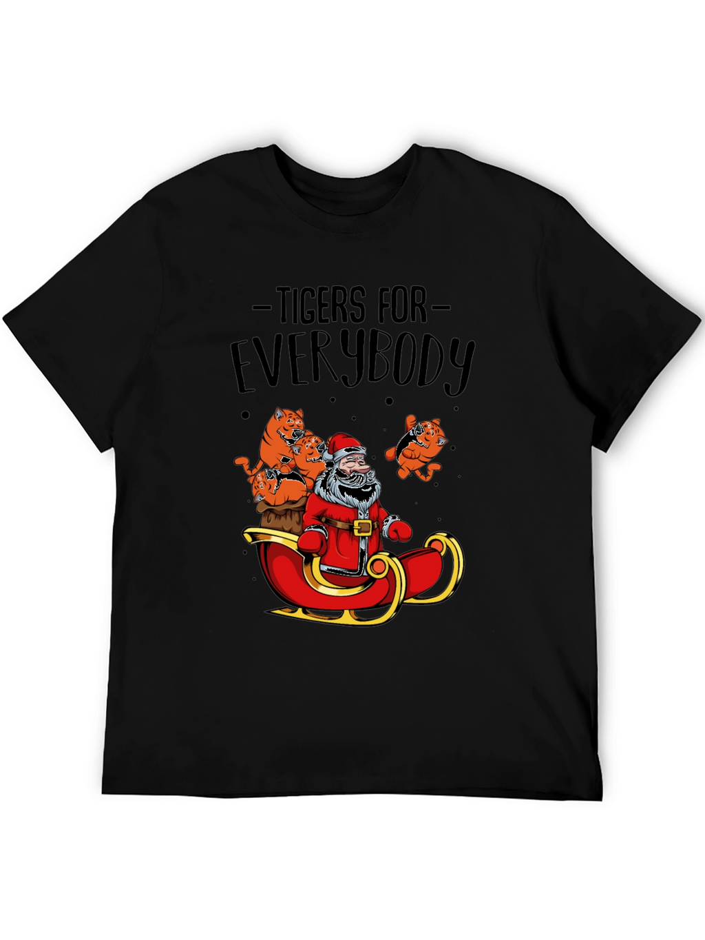 Tigers for Everybody Santa Christmas Graphic Tee