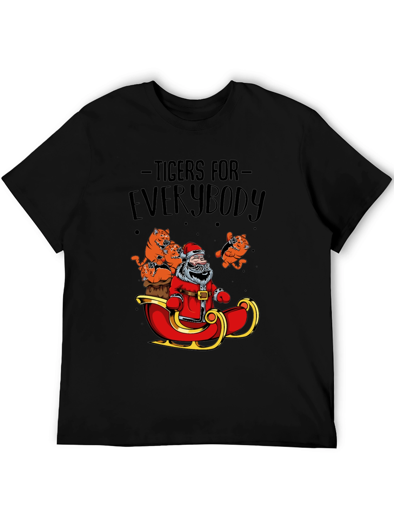 Tigers for Everybody Santa Christmas Graphic Tee