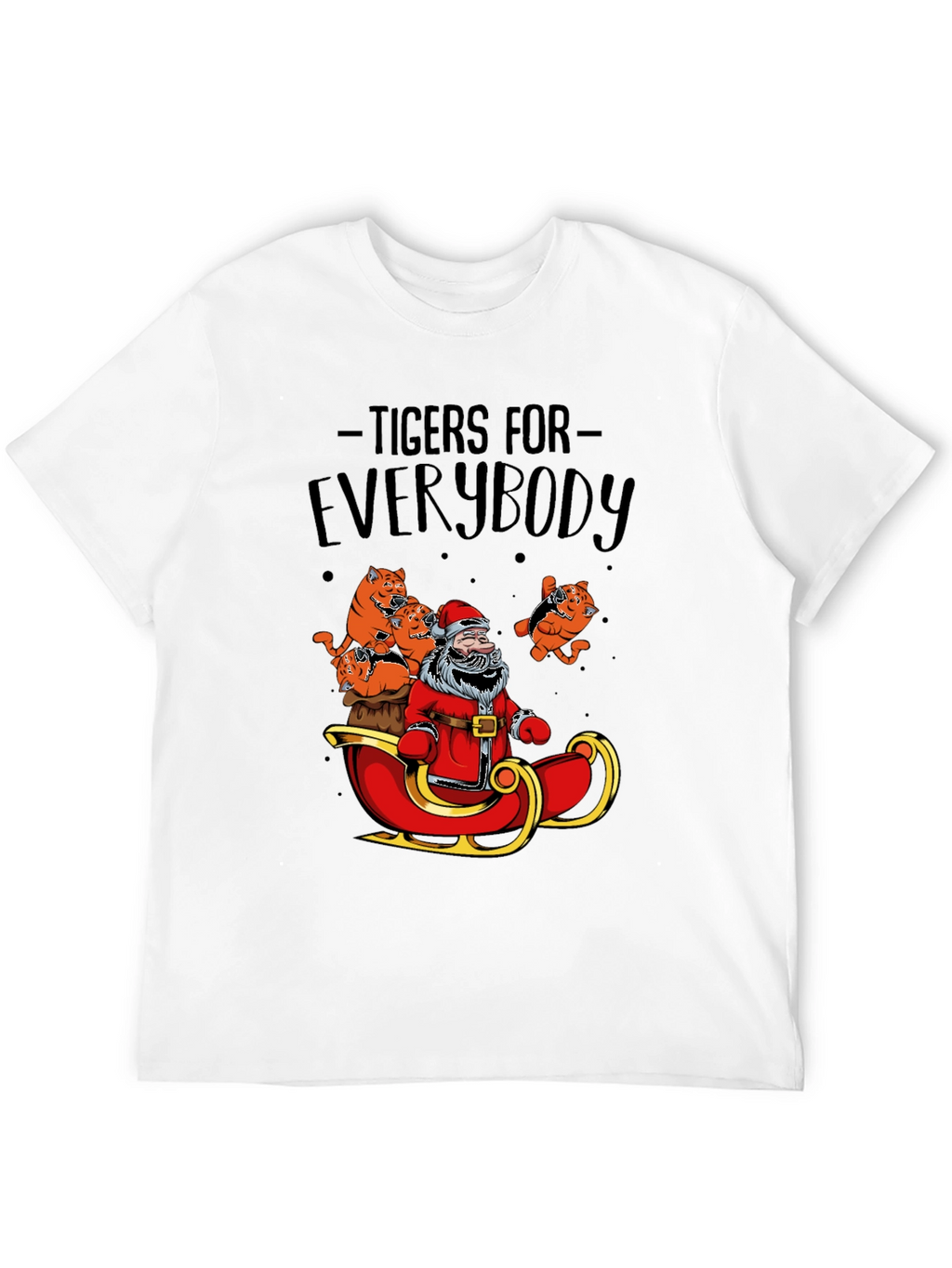 Tigers for Everybody Santa Christmas Graphic Tee