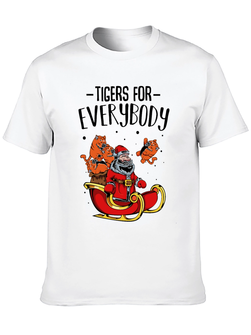 Tigers for Everybody Santa Christmas Graphic Tee