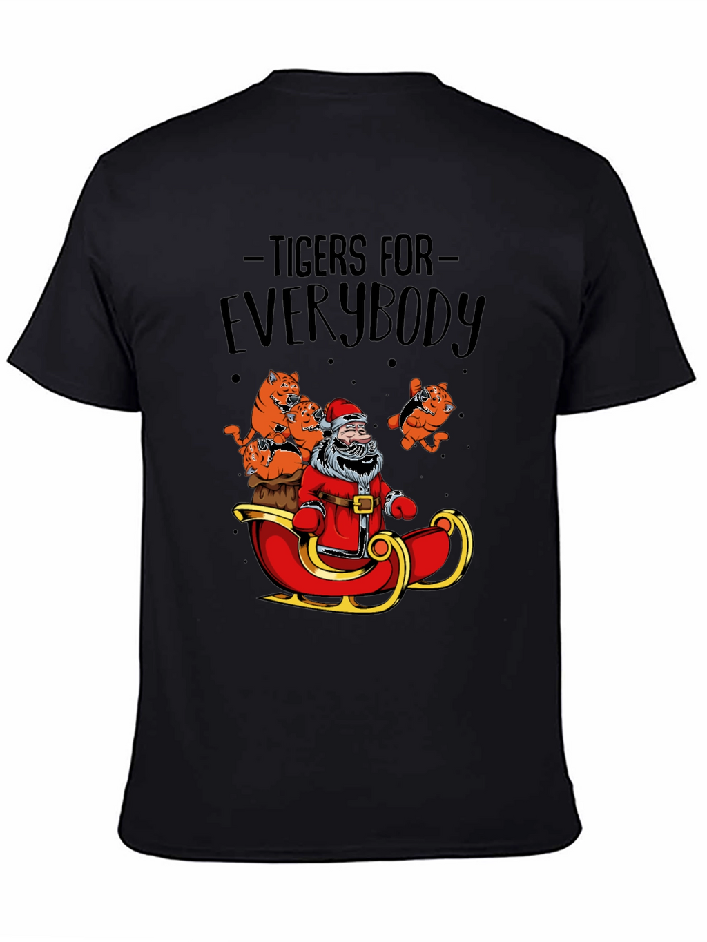 Tigers for Everybody Santa Christmas Graphic Tee