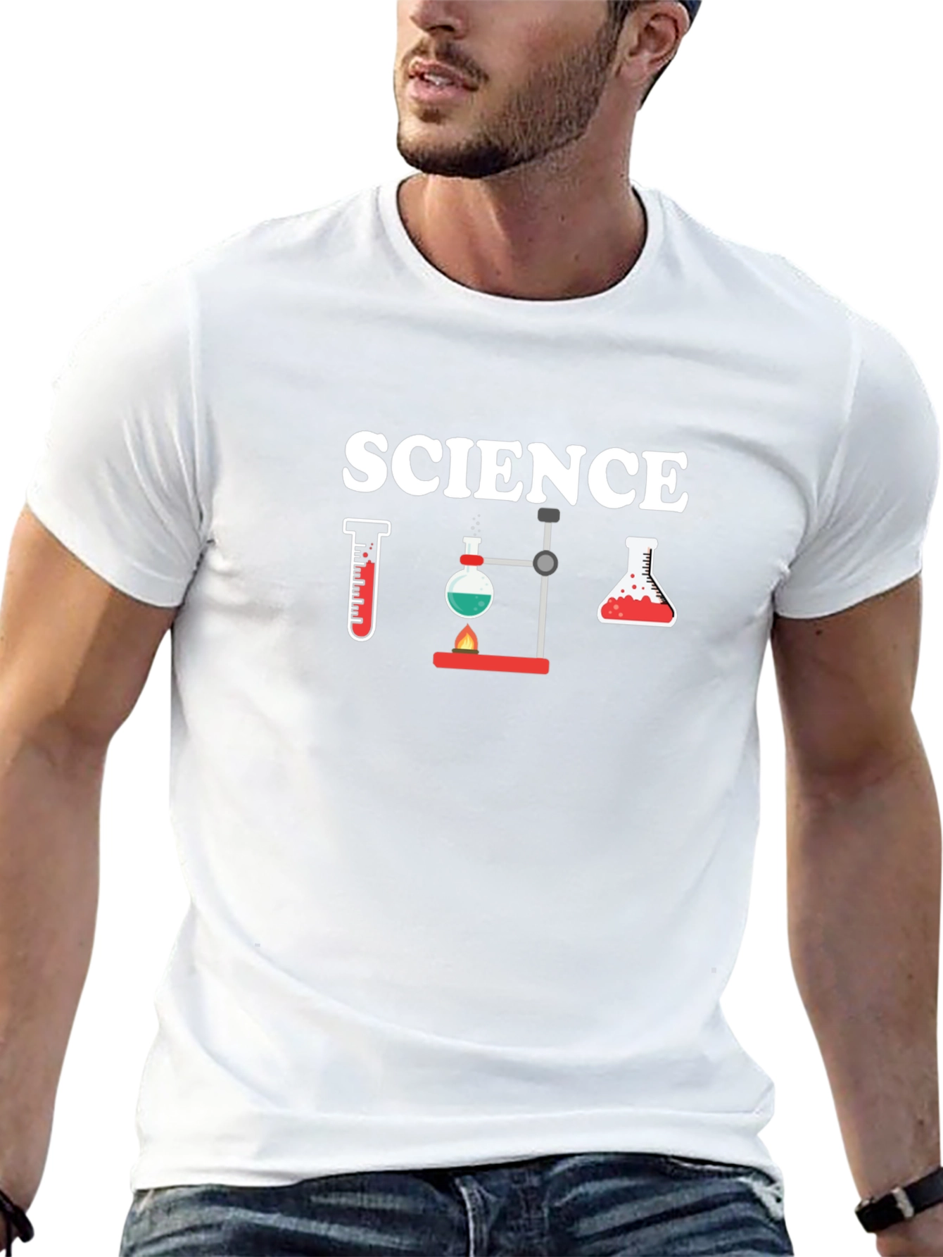 Science Graphic T-Shirt - Black