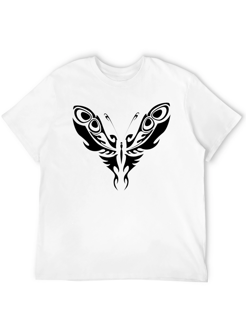 Tribal Butterfly Black T-Shirt