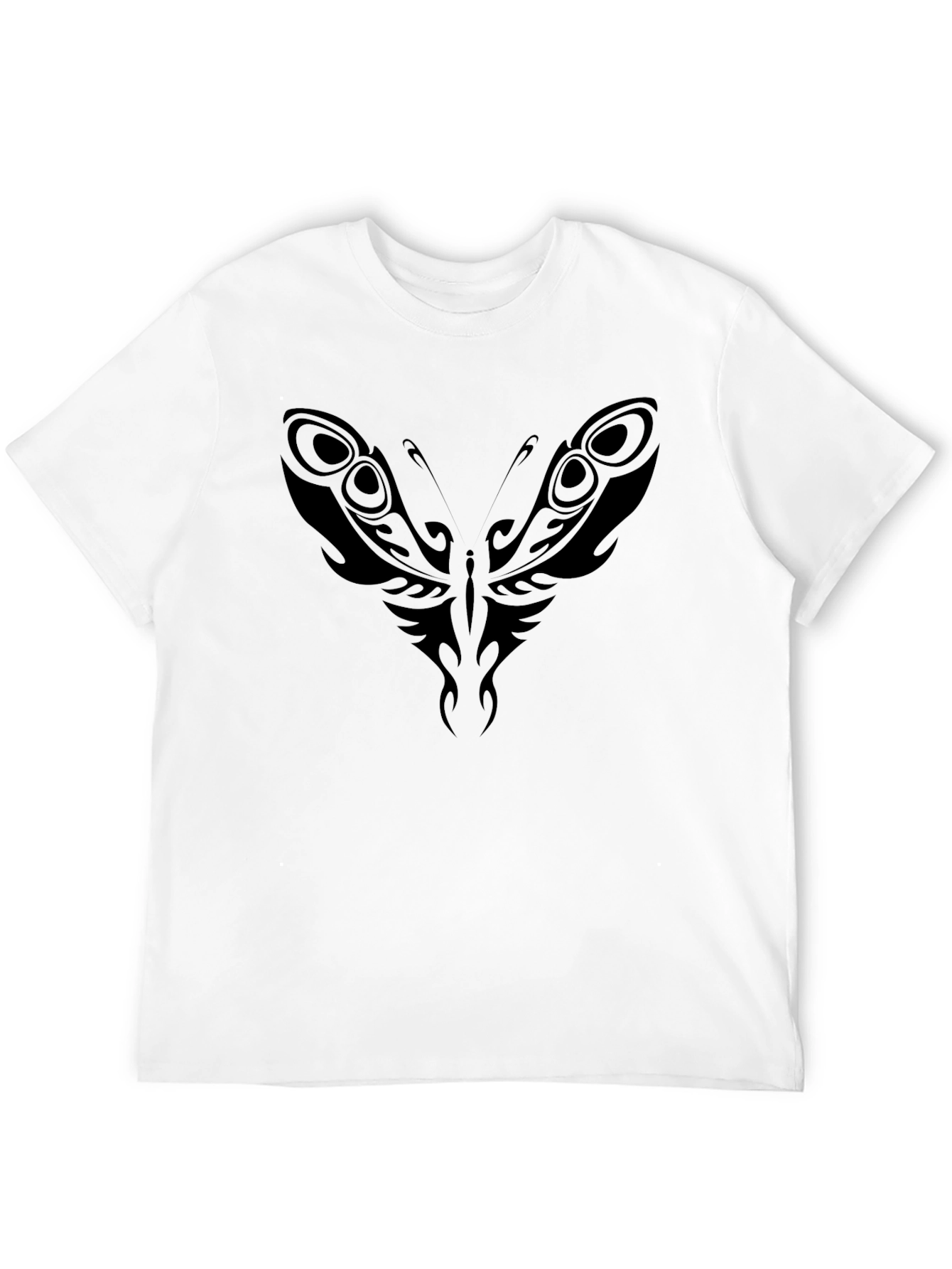 Tribal Butterfly Black T-Shirt