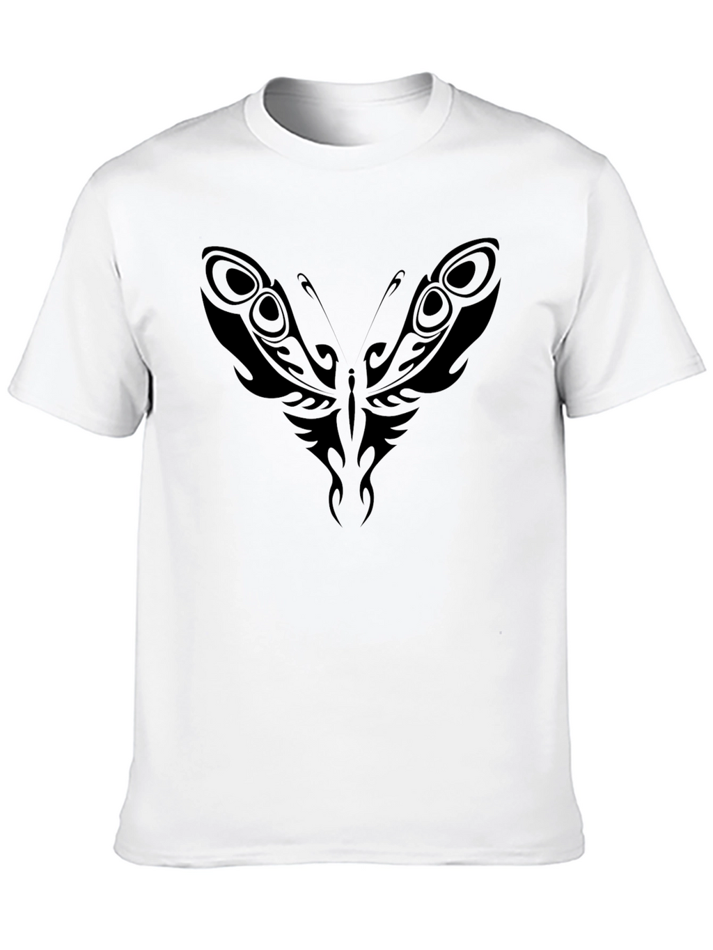 Tribal Butterfly Black T-Shirt