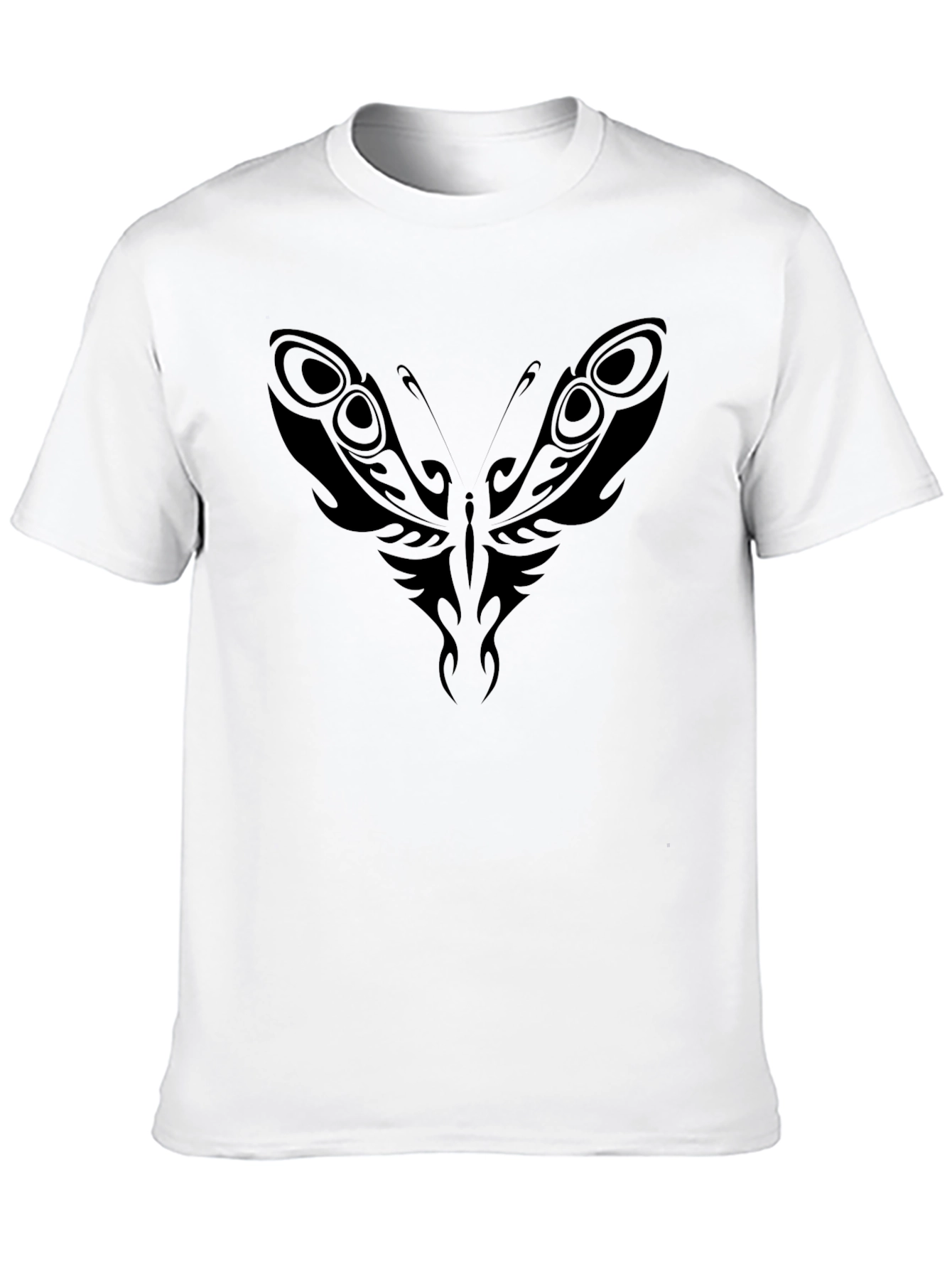 Tribal Butterfly Black T-Shirt